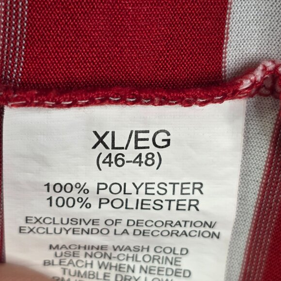 Mens Genuine Merchandise Red White Striped Polo Shirt LA Angels Short Sleeve XL - Picture 5 of 9